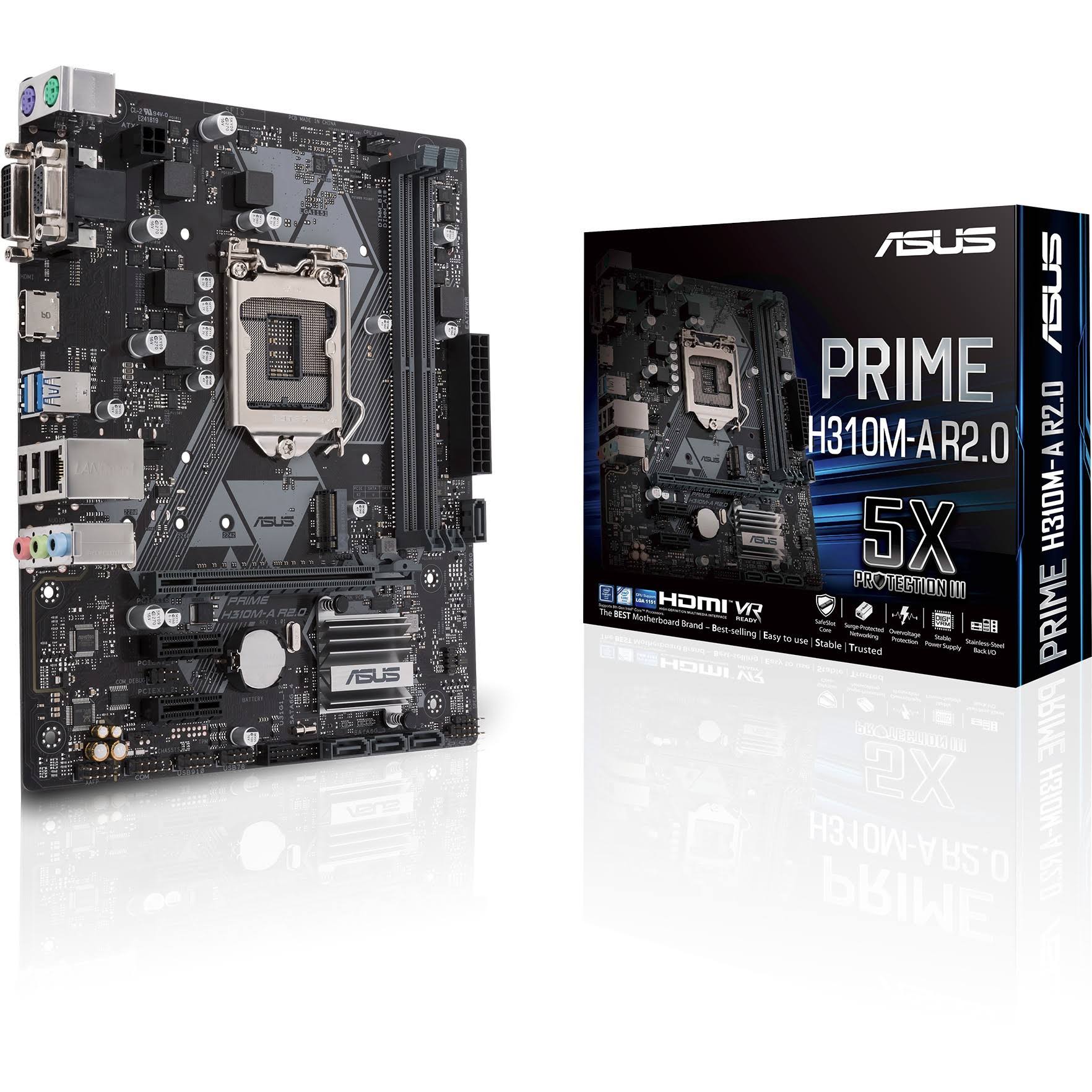ASUS PRIME H310M-A R2.0/CSM with Intel H310 microATX Motherboard - LGA1151 Socket