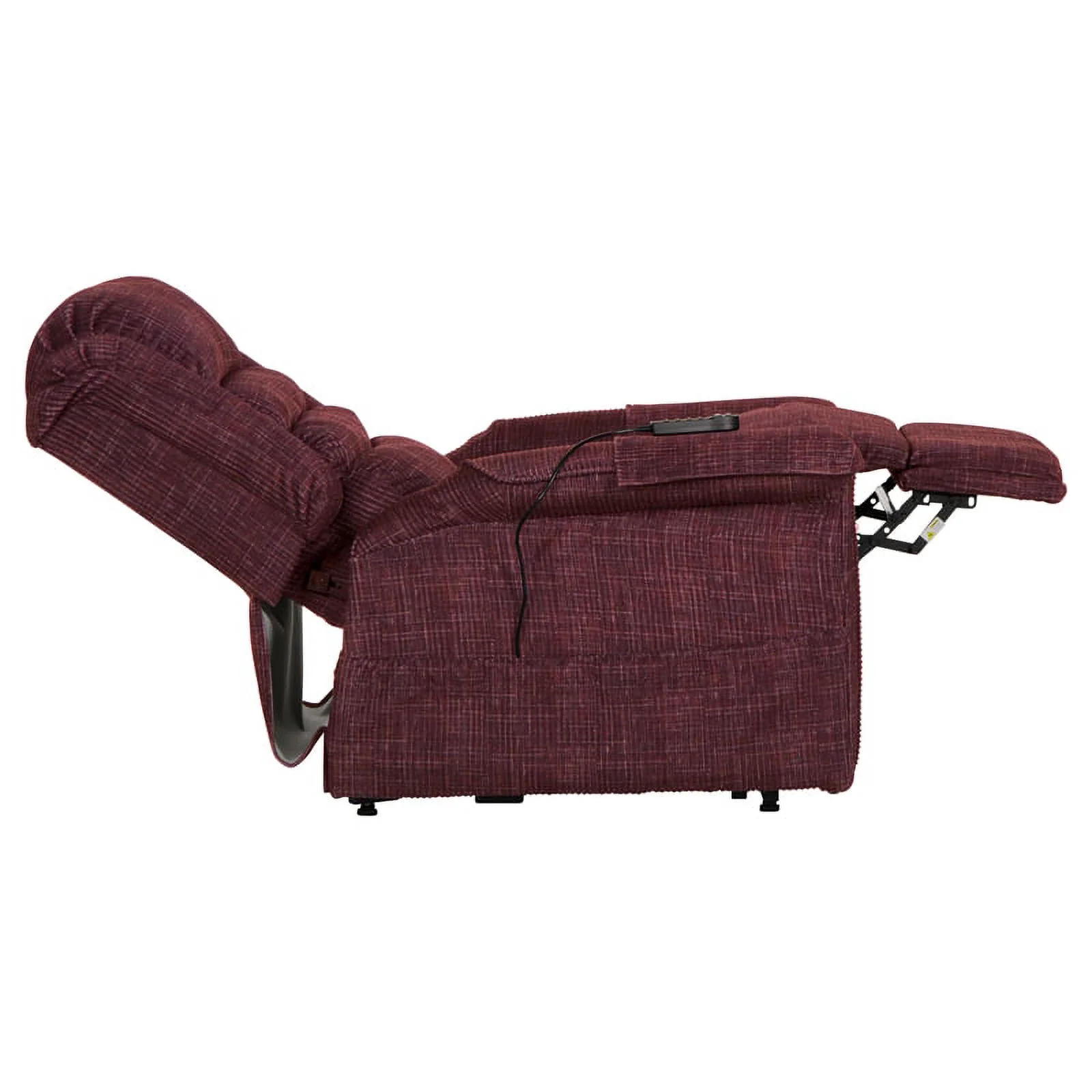 Catnapper Buckner Power Lift Assist Recliner in Red Polyester Fabric