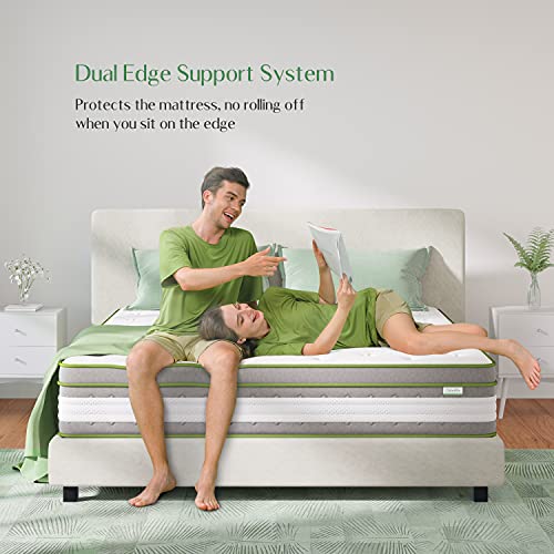 Novilla King Size Mattress 14 Inch, Hybrid Mattress King for Motion Isolation, Gel Memory Foam with Pressure Relief for Cool Night Sleep