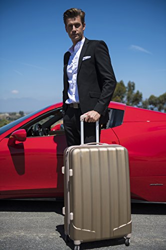 Rockland Melbourne Hardside Expandable Luggage with Spinner Wheels, 2TONENAVY, 2 Piece (20/28)