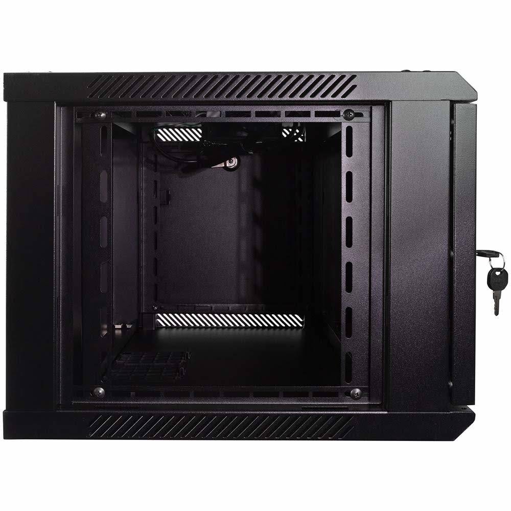 Navepoint 6U Wall Mount Consumer Series Server Cabinet Network Enclosure Locks, Fan