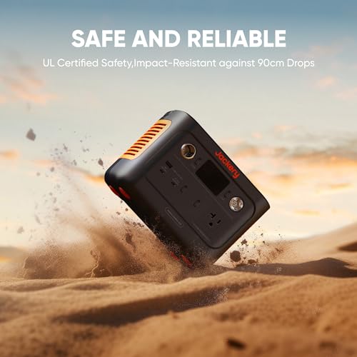 Jackery Solar Generator 240 v2 and 40W Mini Solar Panel, 256Wh LiFePO4 Battery, 300W AC & 100W USB-C Output, Ultra Fast Solar Charging for Outdoors