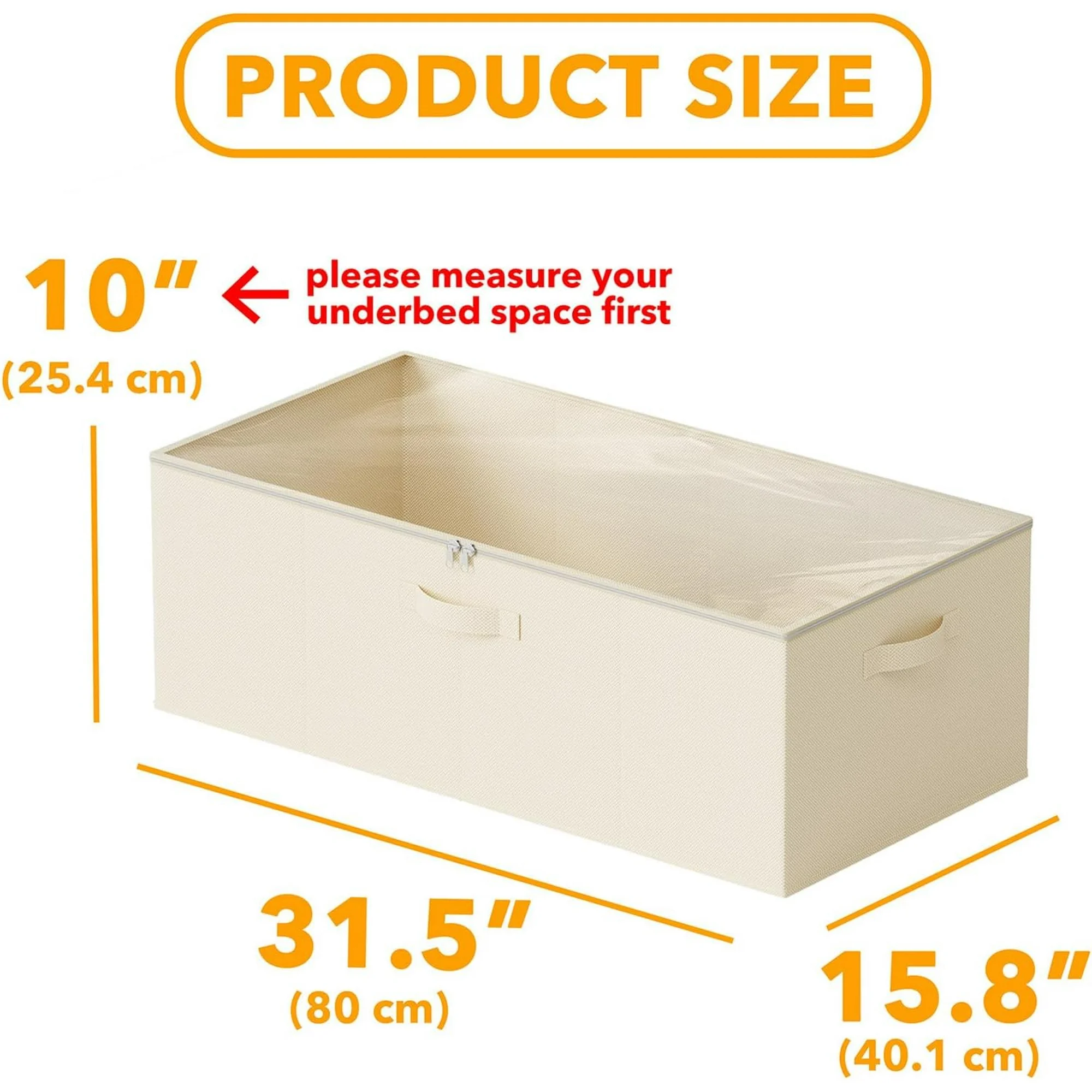2 Pack 10 High Under Bed Storage Containers, Large Underbed Storage Organizer Bins with Lids for Bedroom, Dorm, Clothes, Closet Organization