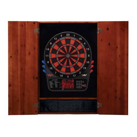 800 Electronic Dartboard and Metropolitan Cinnamon Cabinet Bundle by Viper