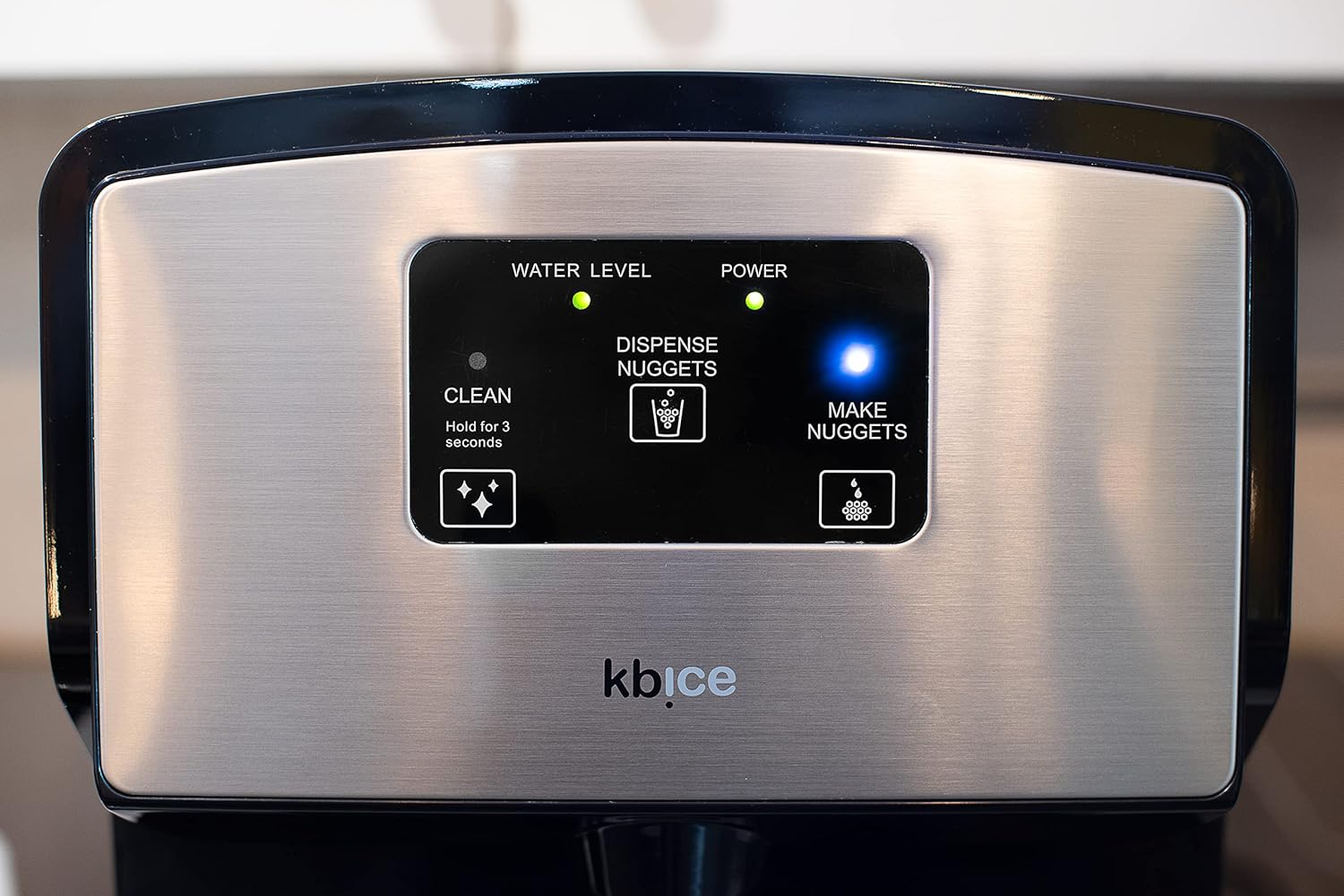 KBice Self Dispensing Countertop Nugget Ice Maker, Crunchy Pebble Sonic Ice Maker's Produces Max 30 lbs of Nugget Ice per Day