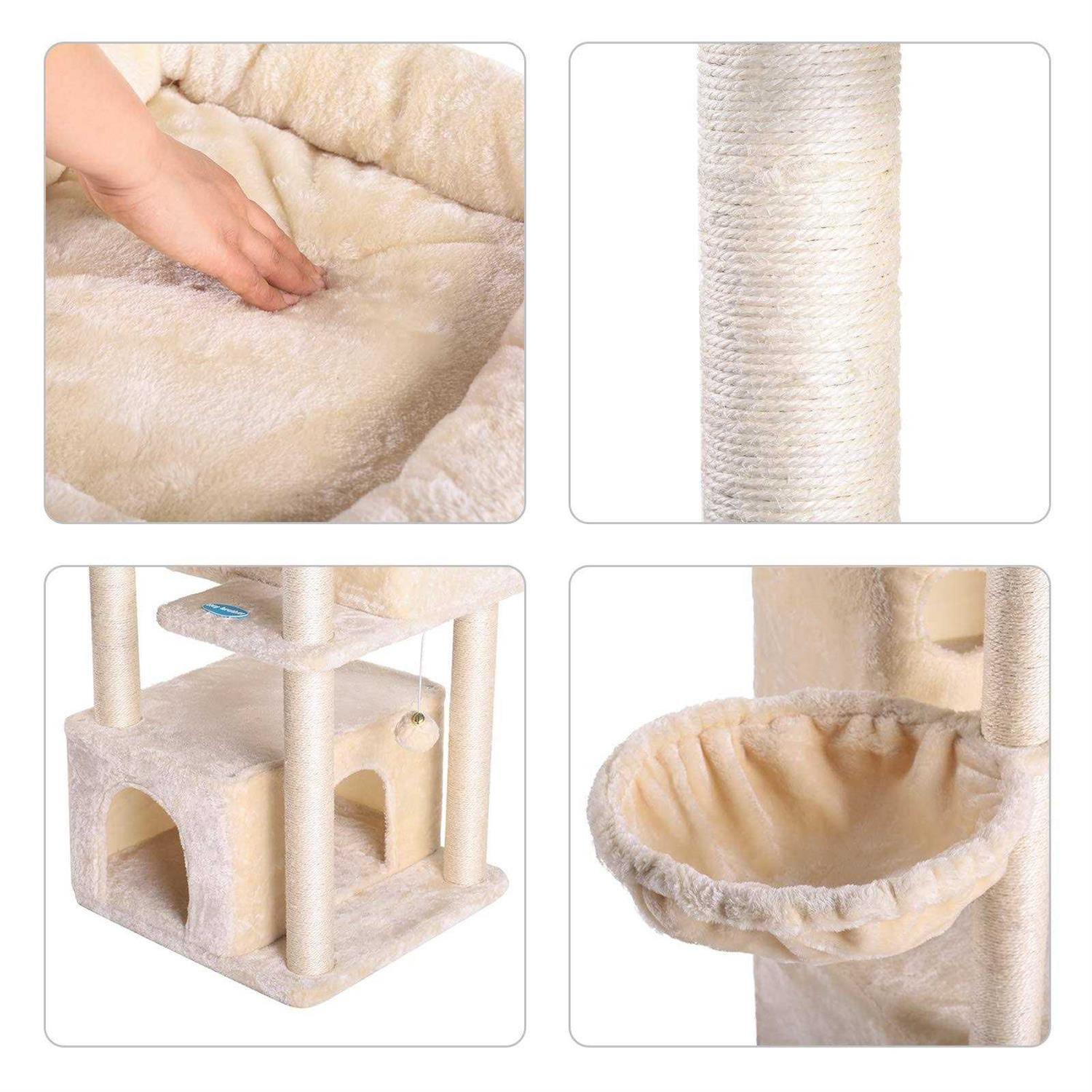 Hey-brother Cat Tree,Multi-Level Cat Condo for Large Cat Tower Furniture with Sisal-Covered Scratching Posts - Pet Supplies online store