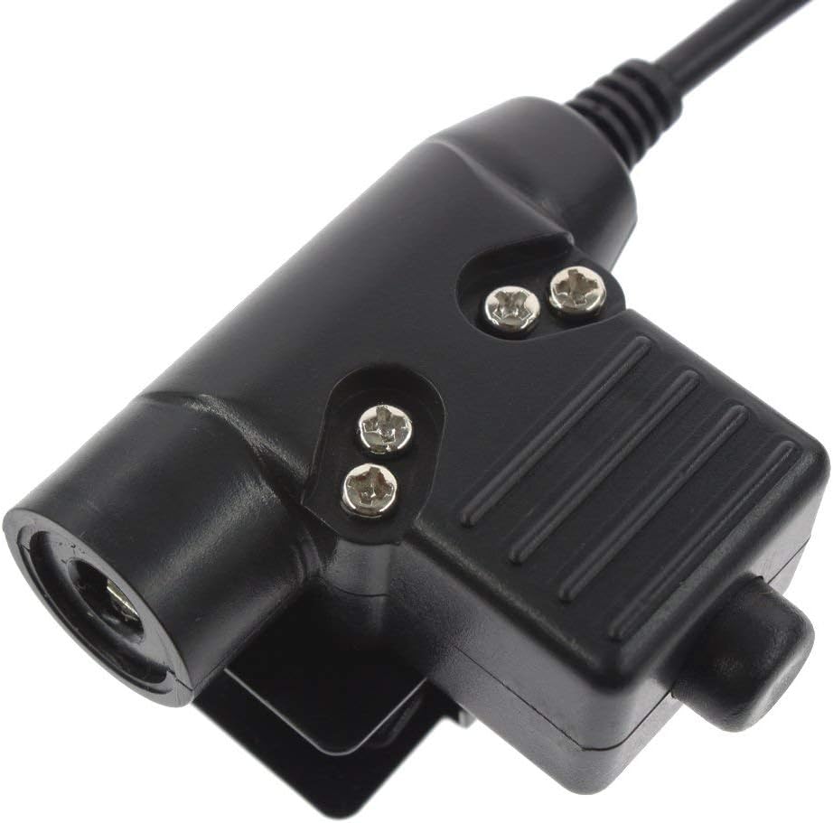 Armorwerx U94 PTT System Compatible with Baofeng UV-5R UV-82 etc. Radio (Military/NATO-US/Peltor Wired) Pack of 2