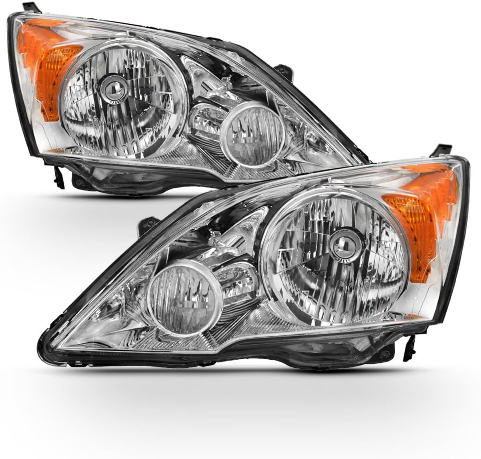 ACANII - For 2007-2011 Honda CRV CR-V Headlights Headlamps Front Light Assembly Pair Replacement Driver + Passenger Side