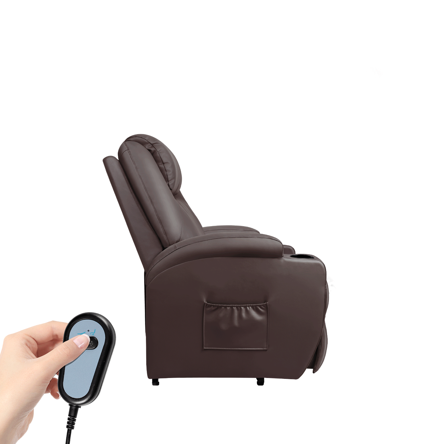 Homall Power Lift Recliner Chair PU Leather for Elderly with Massage and Heating Ergonomic, Black