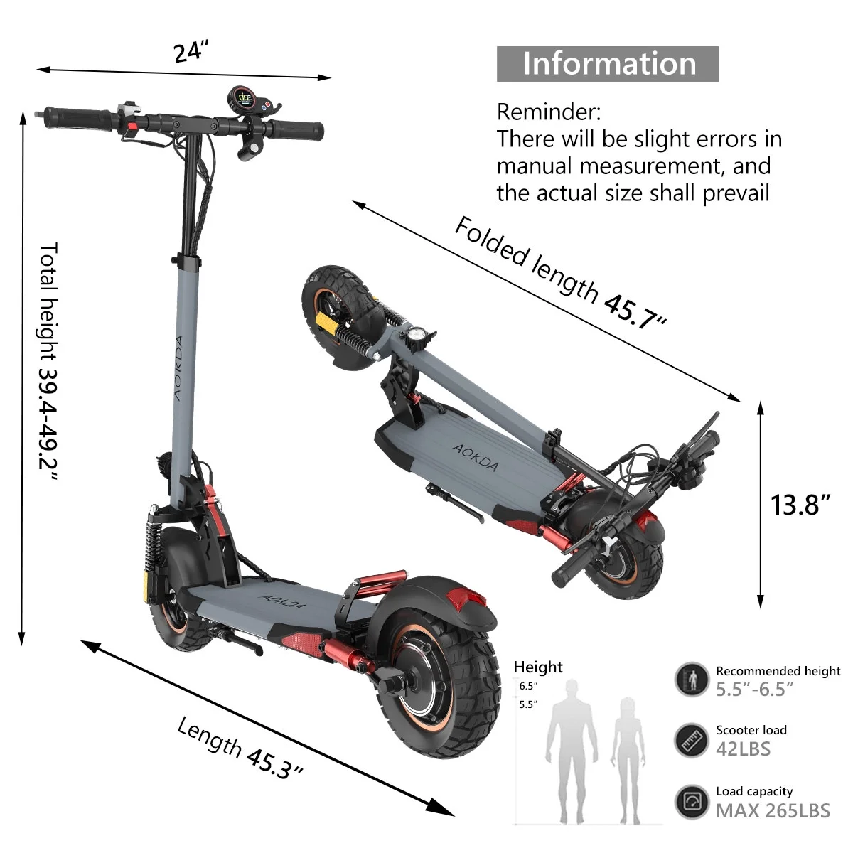 iENYRID Electric Scooter for Adults up to 26 Miles Long Range, 500W 3 Speeds Foldable Commute E-Scooter up to 28mph