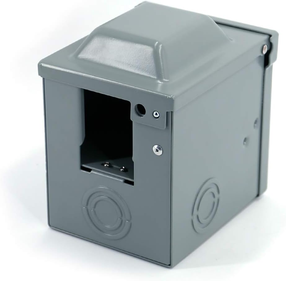UTSAUTO 30 Amp RV Power Outlet Box Enclosed Lockable Weatherproof Outdoor Electrical 125 Volt Receptacle Plug Box Nema TT-30R Receptacle for RV