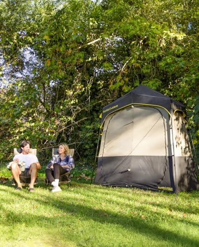 FanttikOutdoor Zeta A2 Pro Shower Tent 2 Rooms, Instant Setup in 60 Seconds with Rainfly & Windproof, Portable with Carry Bag for Family Camping