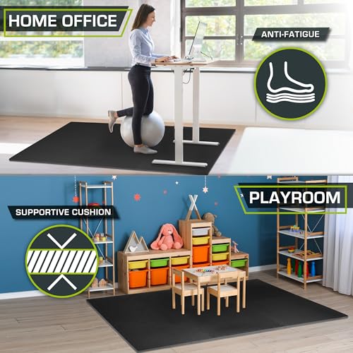 ProsourceFit Extra Thick Puzzle Exercise Mat , EVA Foam Interlocking Tiles for Protective, Cushioned Workout Flooring for Home and Gym Equipment