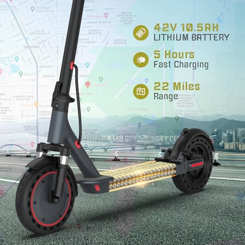 E Scooter for Adults 19-22 MPH 350/500W Motor 281/441Wh Battery,8.5"/10" Tires,Motorized Scooter Up to 22 Miles Range