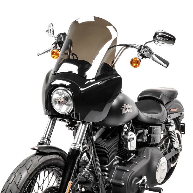 Fairing for Harley Dyna Low Rider / Street Bob Craftride MG5 with Windshield Black-Light Smoke