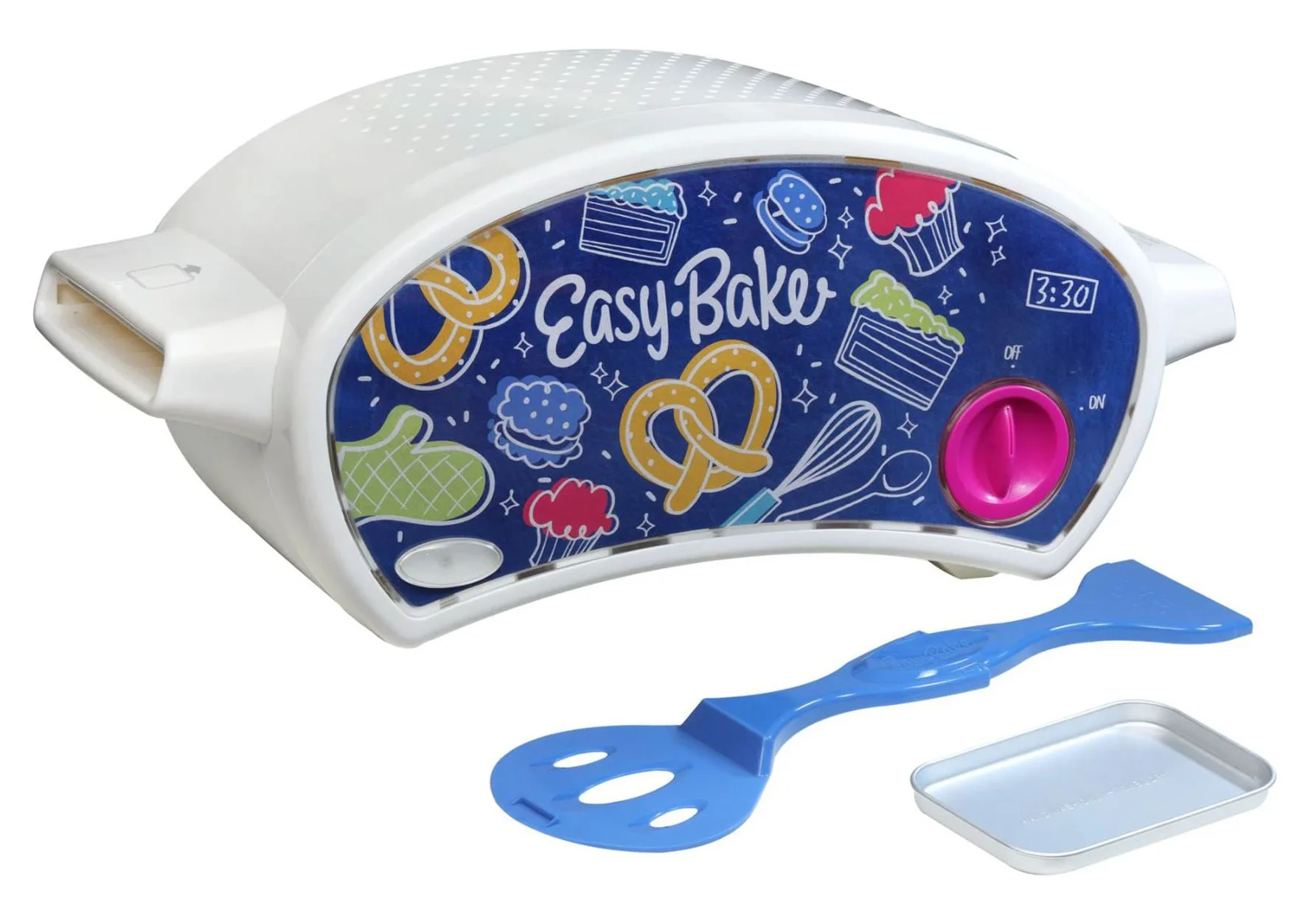 Easy Bake Oven Set with Baking Accessories - 4 Delectable Refill mixes (Red Velvet Strawberry Cupcakes, Donut, Pizza and Whoopie Pies), Designer Kit