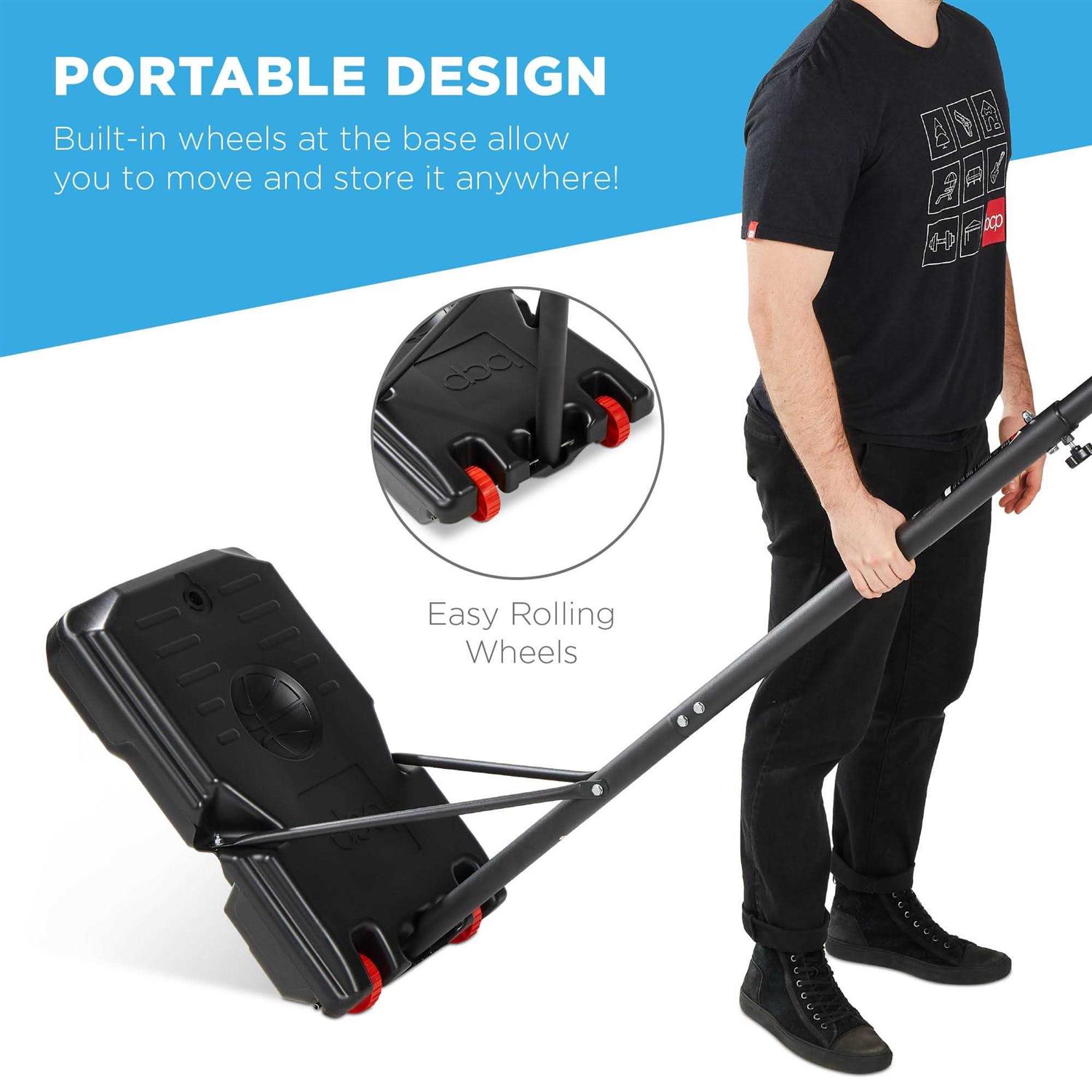 Best Choice Products Kids Height-Adjustable Basketball Hoop System Portable Game w/ 2 Wheels - Sports Supplies Online Store