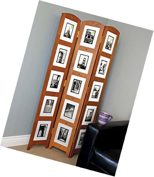 Kiera Grace Triple Panel Floor Photo Screen, 33 by 64.5-Inch, Holds 15 - 5 by 7-Inch Photos, Cairo