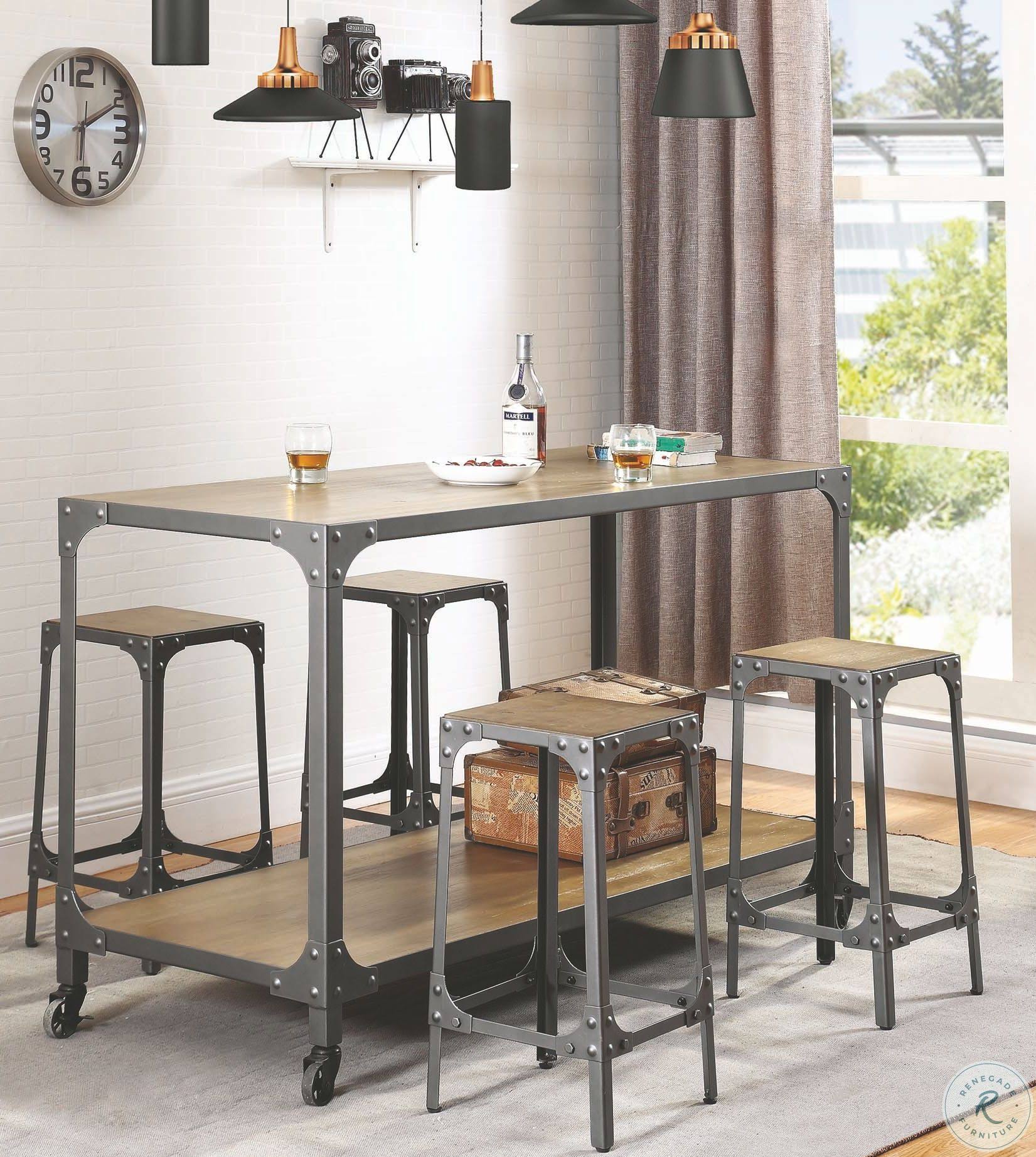 Coaster 102998 Rustic Light Brown Kitchen Island
