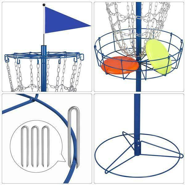 Disc Golf Goal Target Basket Practice Frisbee Game Cross Chain Outdoor