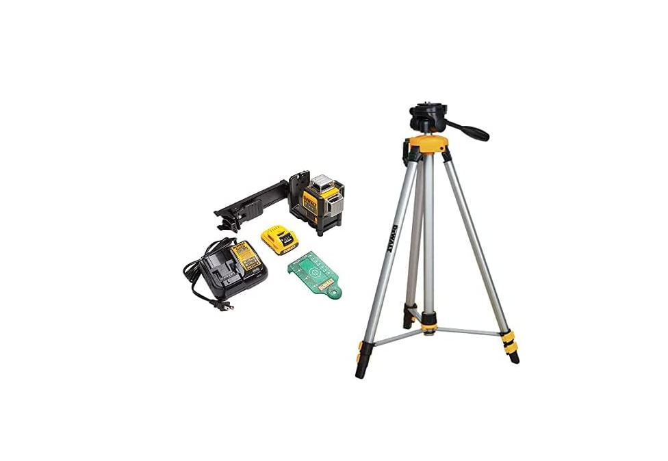 DEWALT DW089LG 12V 3 x 360 Green Beam Battery with DW0881T Laser Tripod