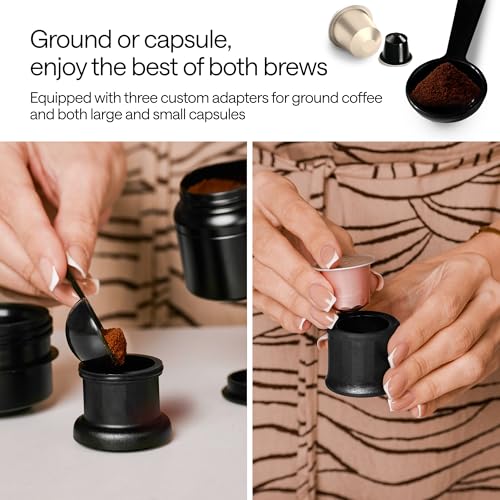 Portable Espresso Maker for Travel - Coffee Maker 5 Cup with Cold Water, 150 Cup with Preheated Water - Expresso Coffee Machine for Grounds