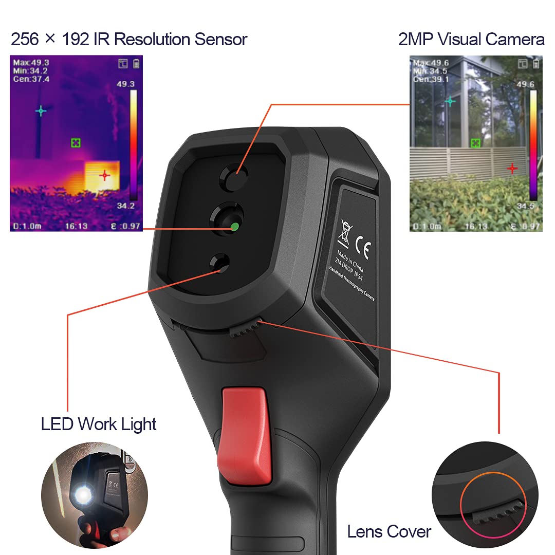 HIKMICRO B10 256 x 192 IR Resolution Thermal Imaging Camera with 2MP Visual Camera, Full Screen Measurement