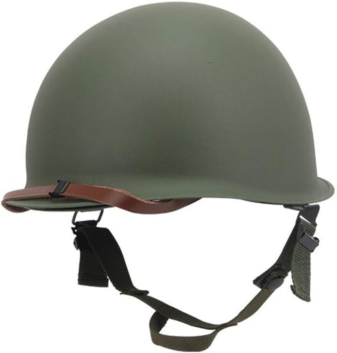 ZPP WWII US Army M1 Helmet Steel Field Green Replica with Liner Repro Pack of 2