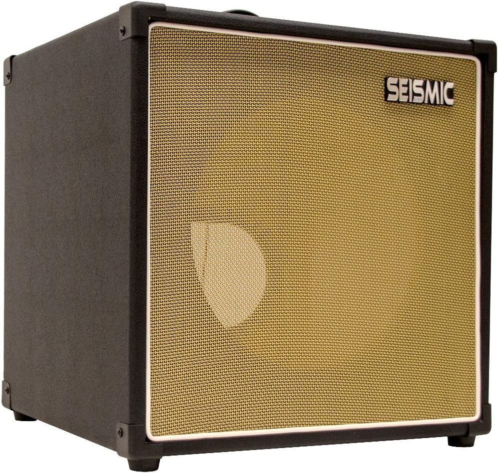 Seismic Audio - 1x12 GUITAR SPEAKER CAB EMPTY - 7 Ply Birch - 12 Cube Cabinet - Orange Tolex, Black Removable Cloth Grill