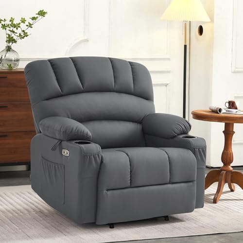 MCombo Oversized Power Lift Recliner Chair for Elderly, Lift Chair with Heat and Massage, Lift Recliner for Big and Tall, Cup Holders
