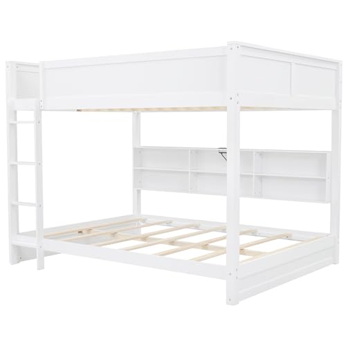 Ball & Cast Twin-Over-Twin Bunk Bed with Twin-Size Trundle and 3 Storage Stairs,Wood Bunkbed w/Full-Length Guardrails,Slat Support