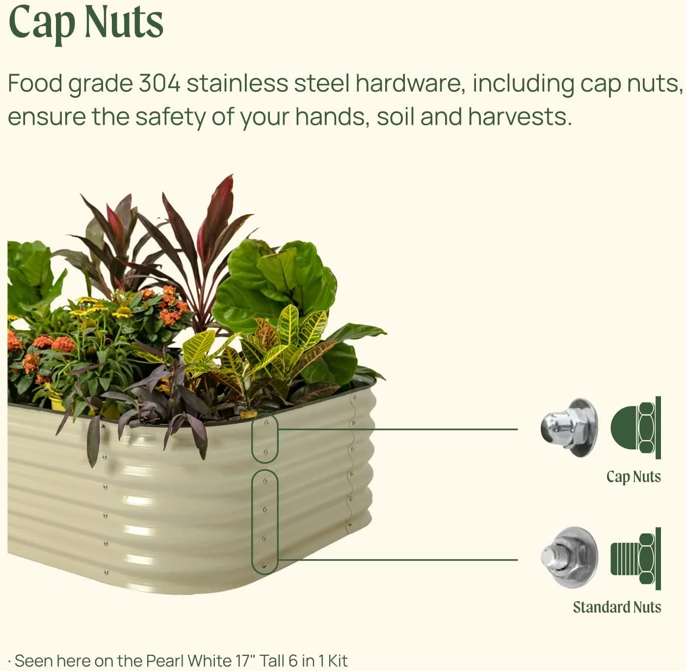 Twin Pack Vego garden 17" Tall Herb Gardening 24" Wide DIY Gardening  Olive Green