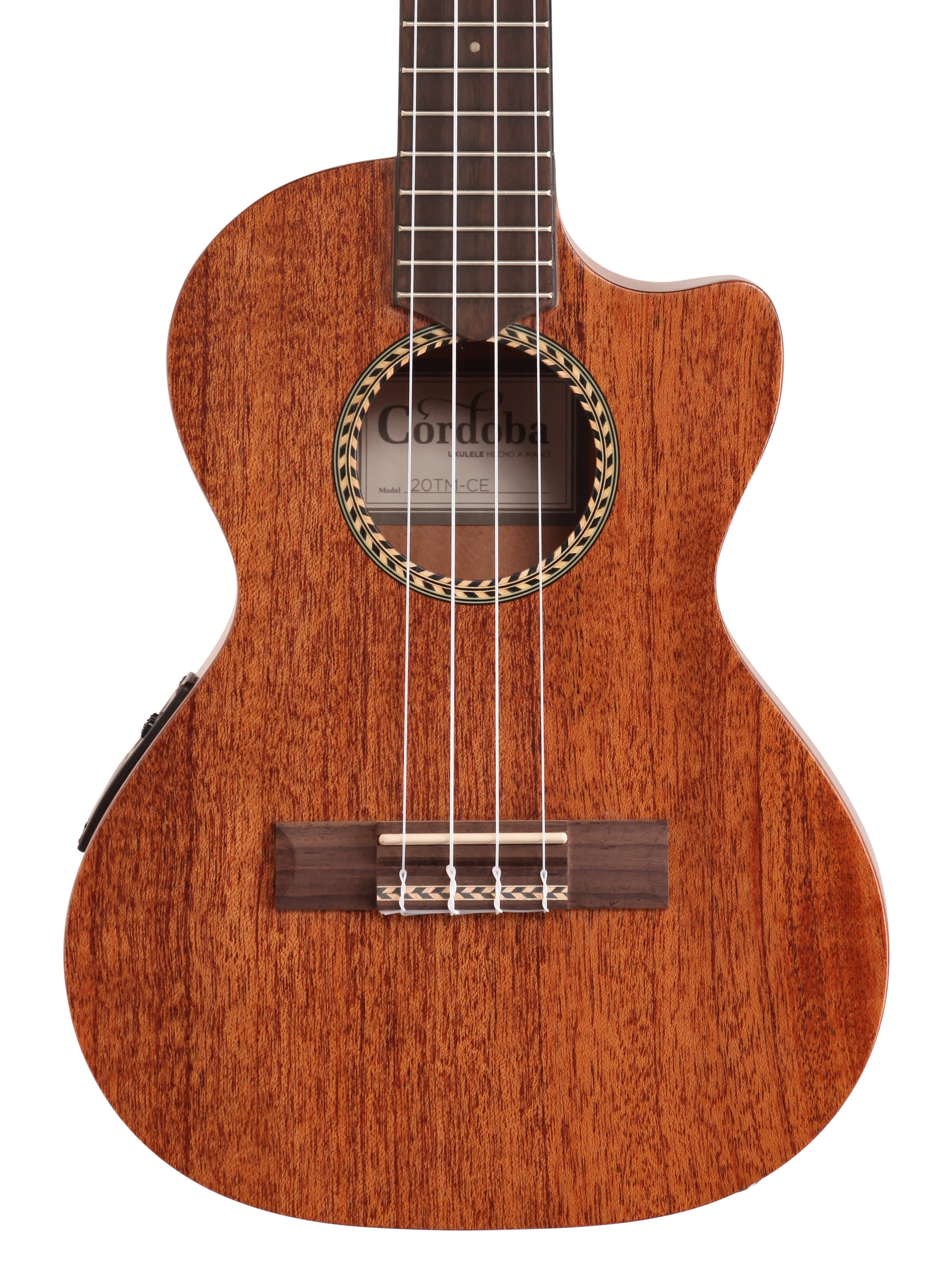 Cordoba 20TM-CE Tenor Acoustic-Electric Ukulele, Cutaway, Mahogany - Megean