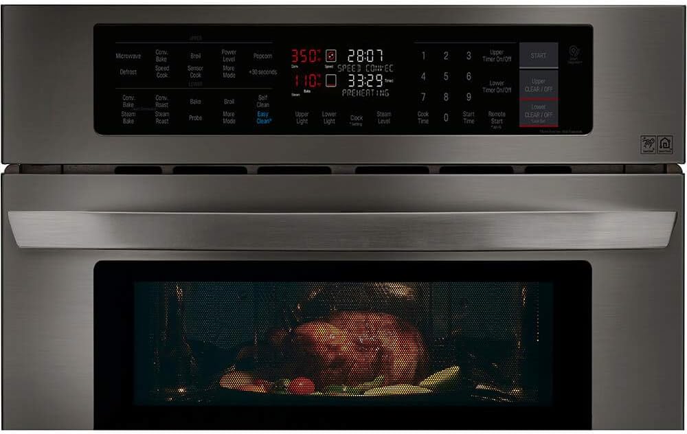 LG LWC3063BD 30 Black Stainless Convection Double Wall Oven