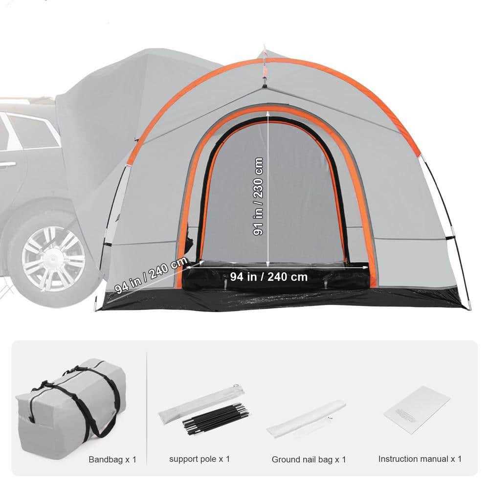 VEVOR SUV Camping Tent, 8-8 SUV Tent Attachment for Camping with Rain Layer and Carry Bag - Sports Supplies Online Store