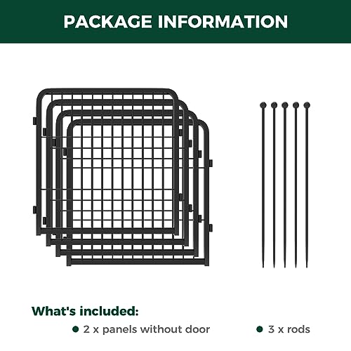 FXW Rollick Dog Playpen for Yard, RV Camping, 32 inch 16 Panels for Small and Medium Dogs│Patented
