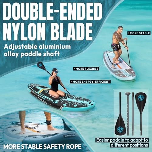 11'6"x35" Inflatable Stand Up Paddle Board 450LBS Weight Capacity Extra Wide Non-Slip Stable Deck Adult SUP