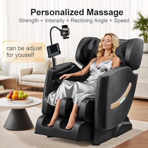 2025 Massage Chair Full Body - Zero Gravity Massage Chair for Back Fatigue with 10 Fixed Rollers, Footrest, Heating, Airbag Massager, Bluetooth