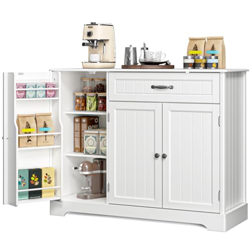 Gizoon Kitchen Sideboard Buffet Cabinet with Storage Small Coffee Bar Cabinet with Drawer