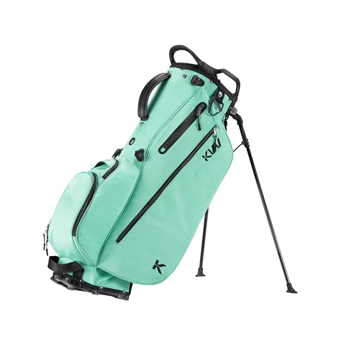 KVV Lightweight Golf Stand Bag with 7 Way Full-Length Dividers, 5 Zippered Pockets, Automatically Adjustable Dual Straps，Elegant Design