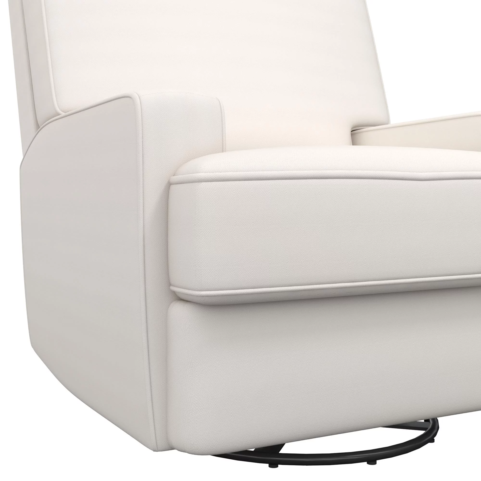 Baby Relax Rylan 4-in-1 Swivel Glider Rocker Recliner Chair, White Linen