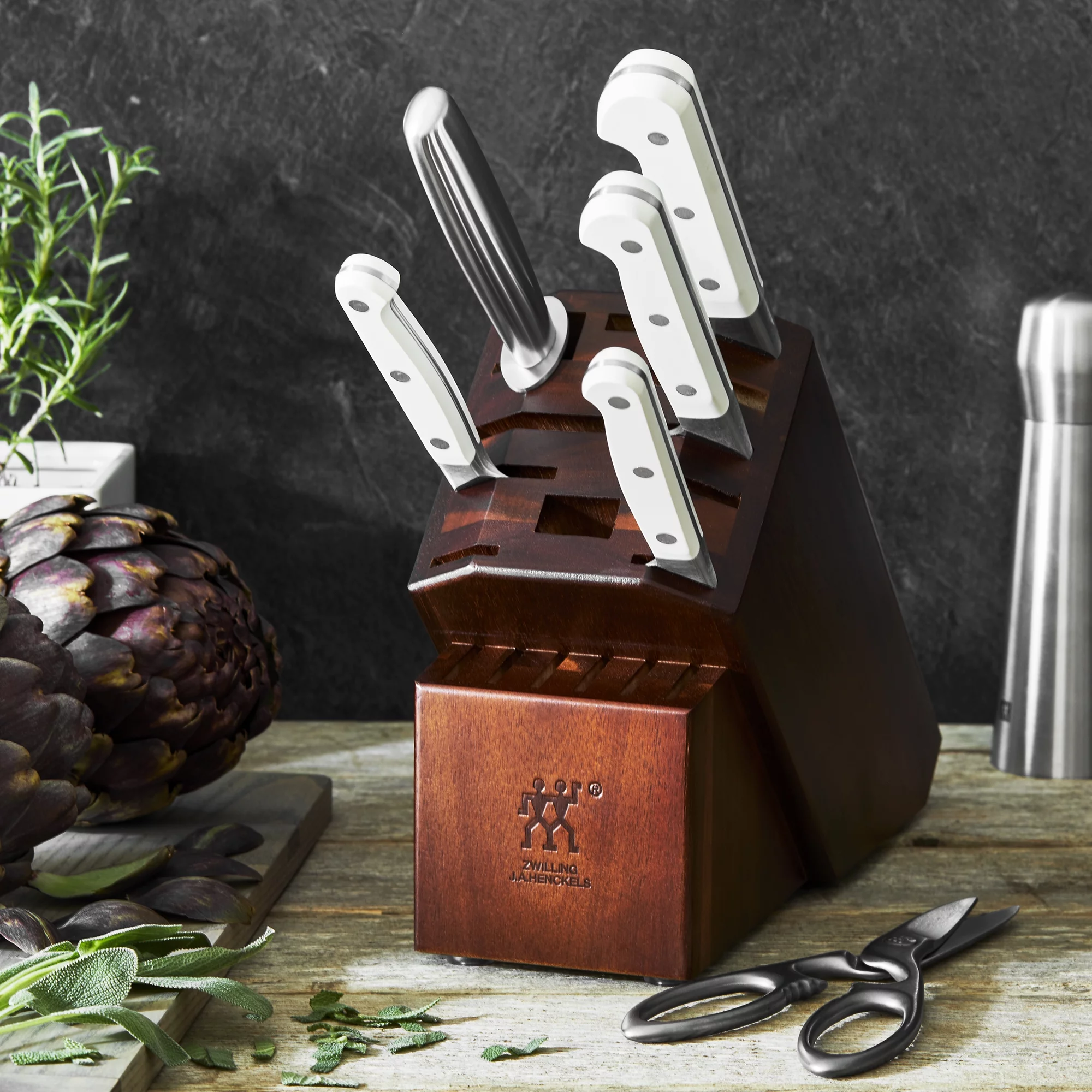 ZWILLING Pro Le Blanc 7-pc Knife Block Set - Radiant Selections