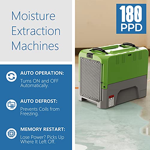 ALORAIR 180PPD Commercial Dehumidifier for Crawl Space & Basement, Wi-Fi APP Controls with Pump, Capacity up to 85 PPD at AHAM Condition