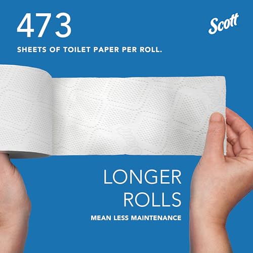 Scott® Professional 100% Recycled Fiber Standard Roll Bulk Toilet Paper (13217), 2-Ply, Elevated Design, White