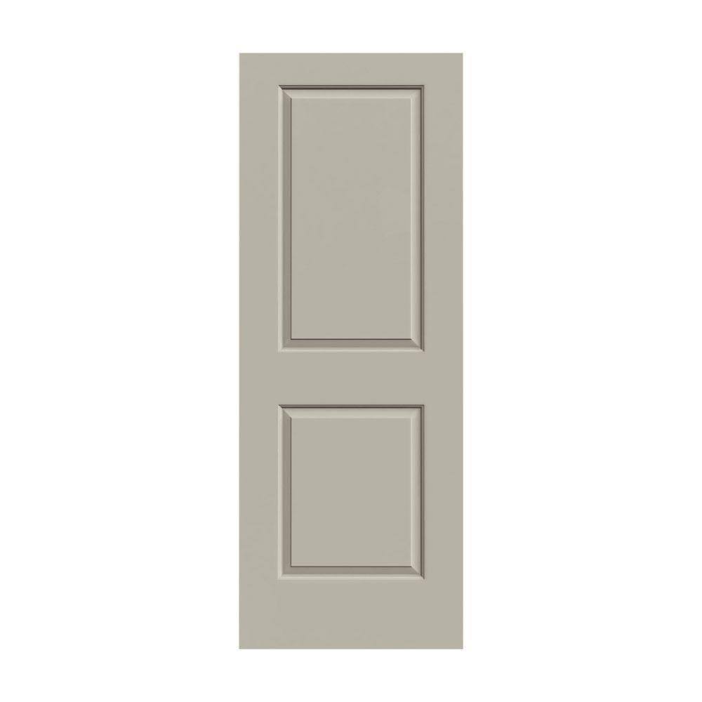 JELD-WEN 32 in. x 80 in. Cambridge Desert Sand Painted Smooth Solid Core Molded Composite MDF Interior Door Slab