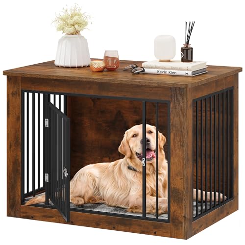YITAHOME Dog Crate Furniture for Large Dogs, Side End Table, Modern Dogs Kennel Indoor up to 60 lb