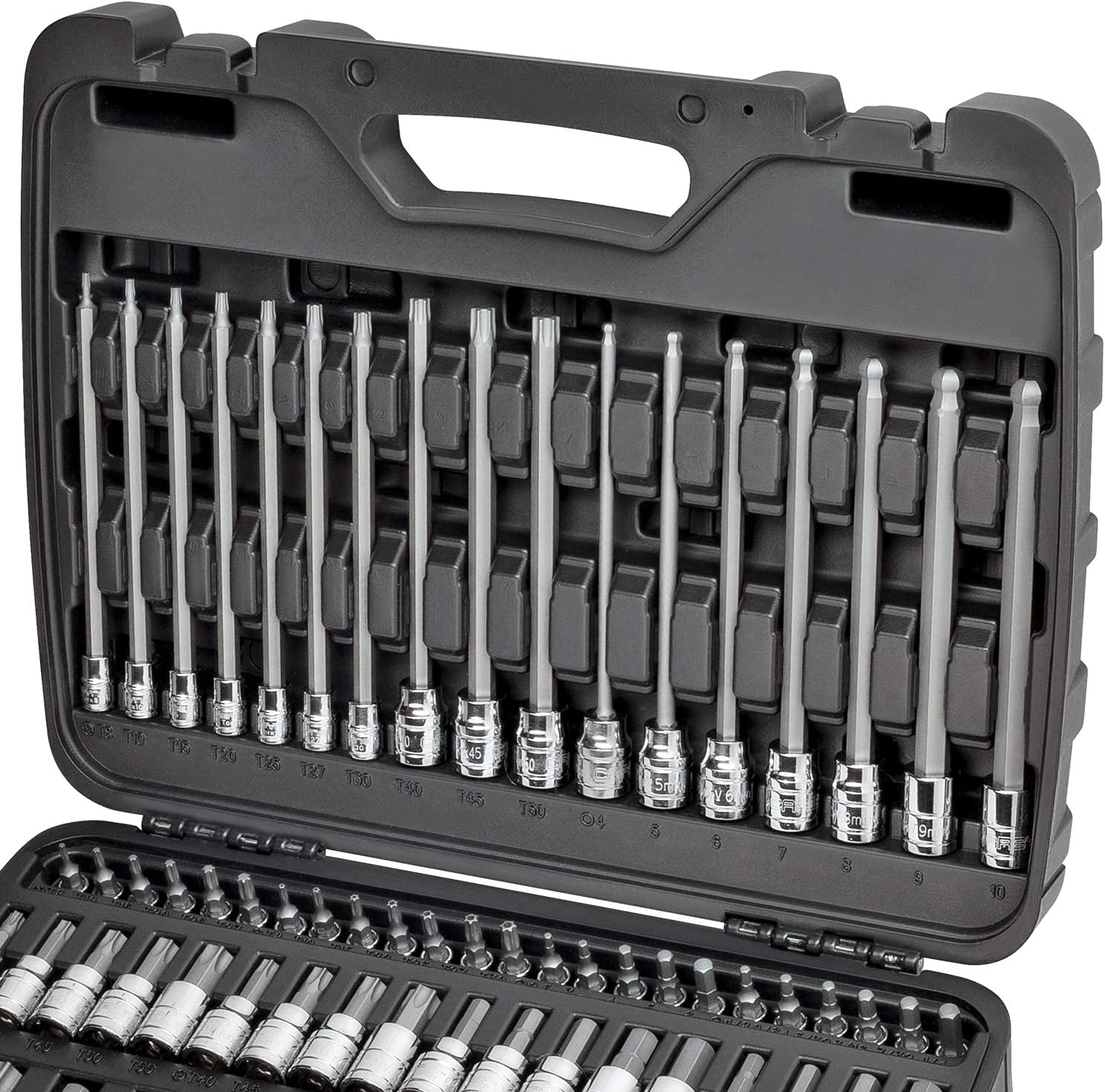 CARBYNE Master Hex & Torx Bit Socket Set, 84 Piece | SAE & Metric, S2 Steel Bits | 1/4, 3/8 & 1/2 Drive