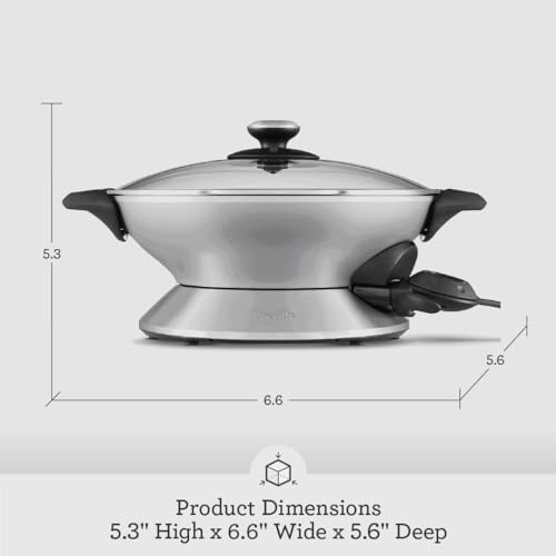 Breville Hot Wok Stainless Steel Stainless Steel Gas saute fry pan