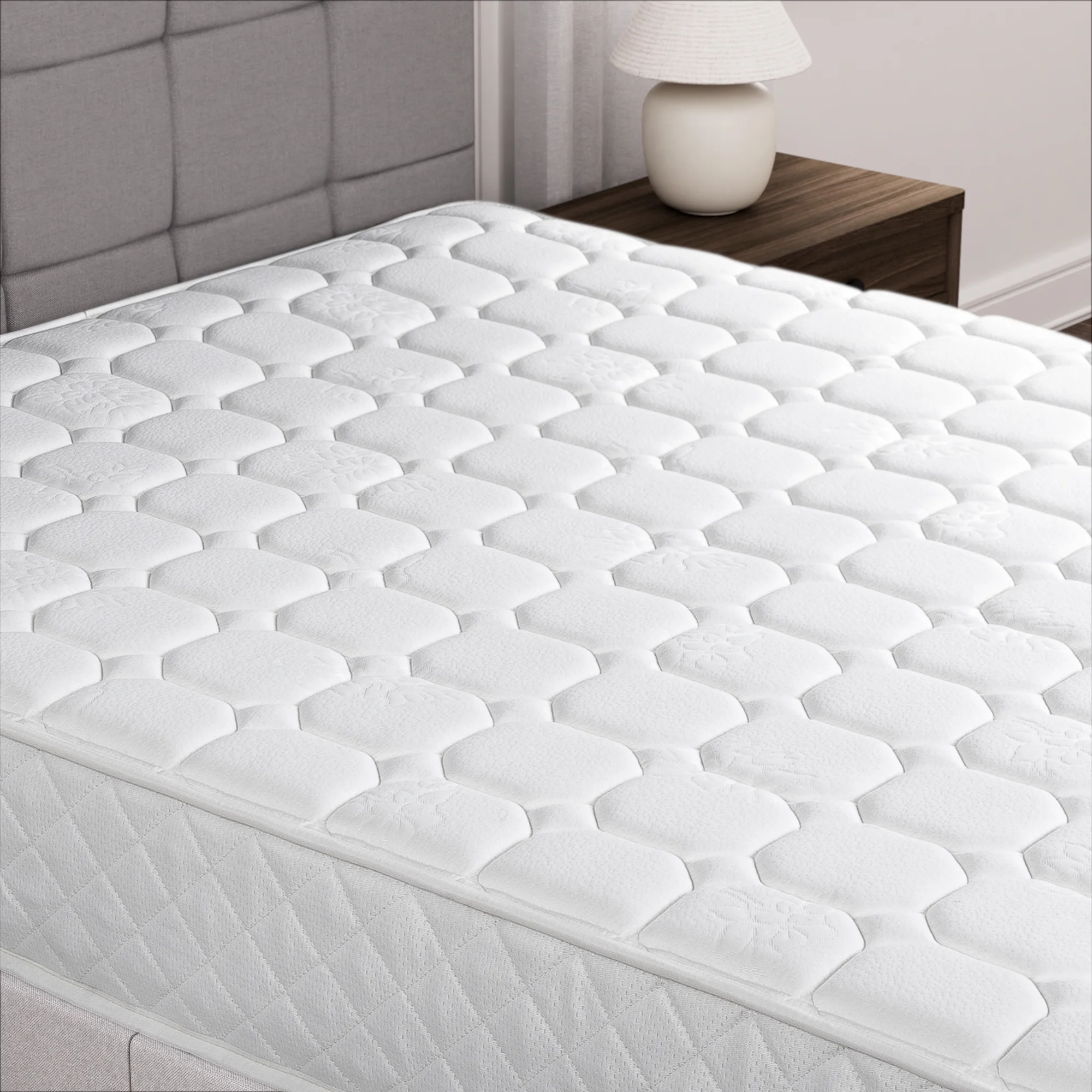 8 Quilted Hybrid of Comfort Foam and Pocket Spring Mattress, Full
