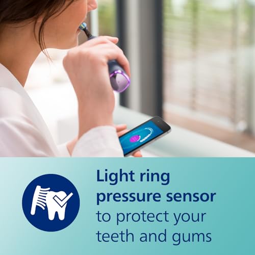 Philips Sonicare DiamondClean Smart 9300 Electric Toothbrush, Sonic Toothbrush with App, Pressure Sensor, Brush Head Detection